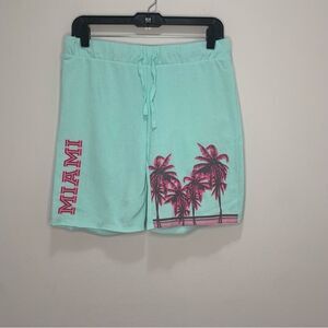 No Boundaries Beach Palm Tree Miami Sleep Shorts Size Small